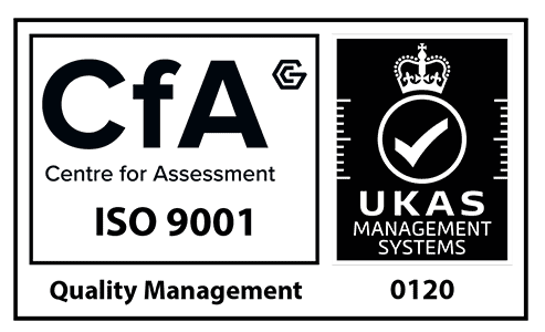 CfA Cert Logo Mono UKAS ISO 9001